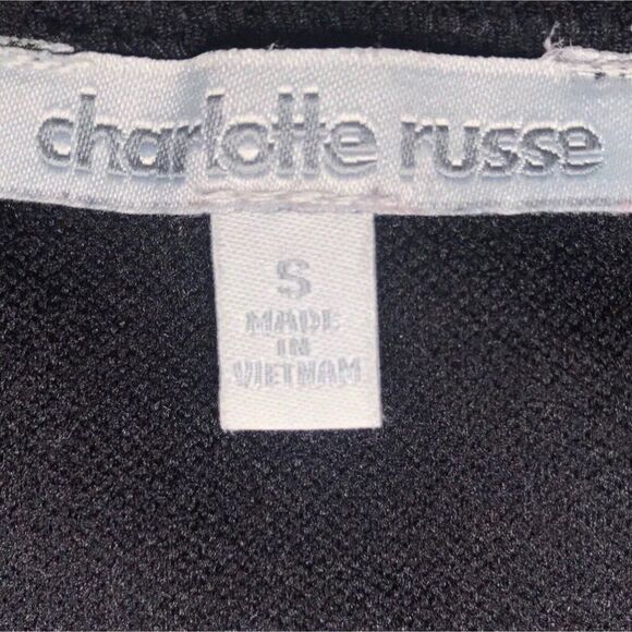 Vintage Y2K Black Soft Grunge Strappy Dark Coquette Peplum Top / Size: Small - Picture 5 of 5